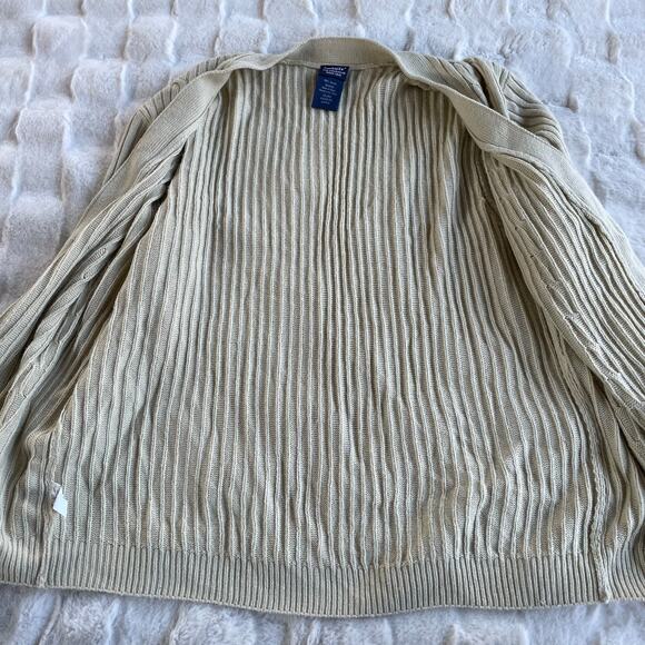 🔥Vintage 90s John Blair Classic Cable Knit Cardigan Sweater Grandpa Grunge Dad - Picture 7 of 16